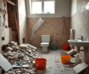 Remont łazienki w trakcie mieszkania